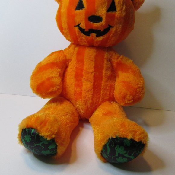 Build A Bear Jack-O-Lantern striped pumpkin Halloween BAB & Hocus Pocus DVD lot - Picture 3 of 15